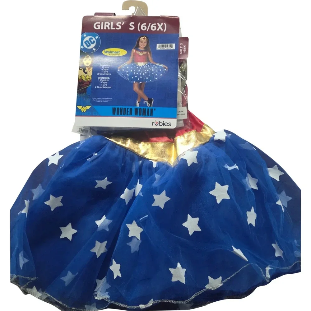 DC's Wonder Women Halloween Costume for Children, Girls' Size S (6/6x), by Rubie